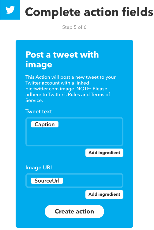 IFTTT Twitter Image Tweet