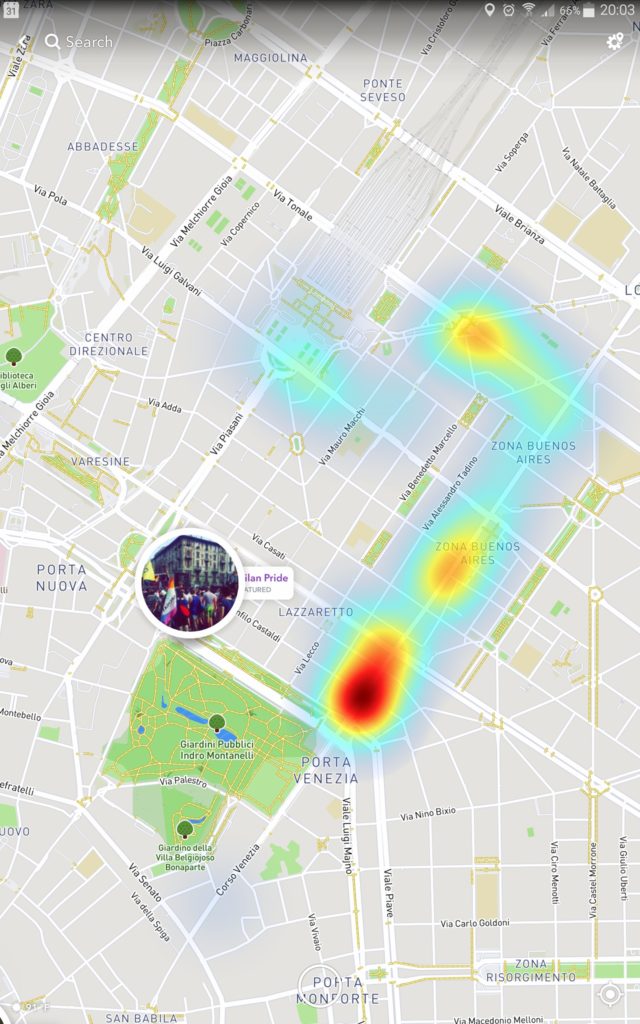 Milan Pride Snap Map