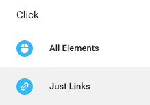 Choose the Just Links trigger from the Click category.